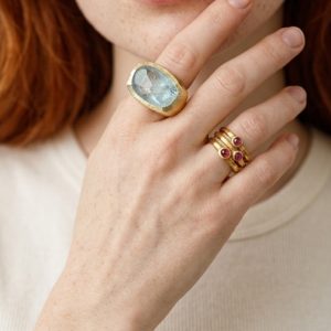 Elegance Aquamarine Ring
