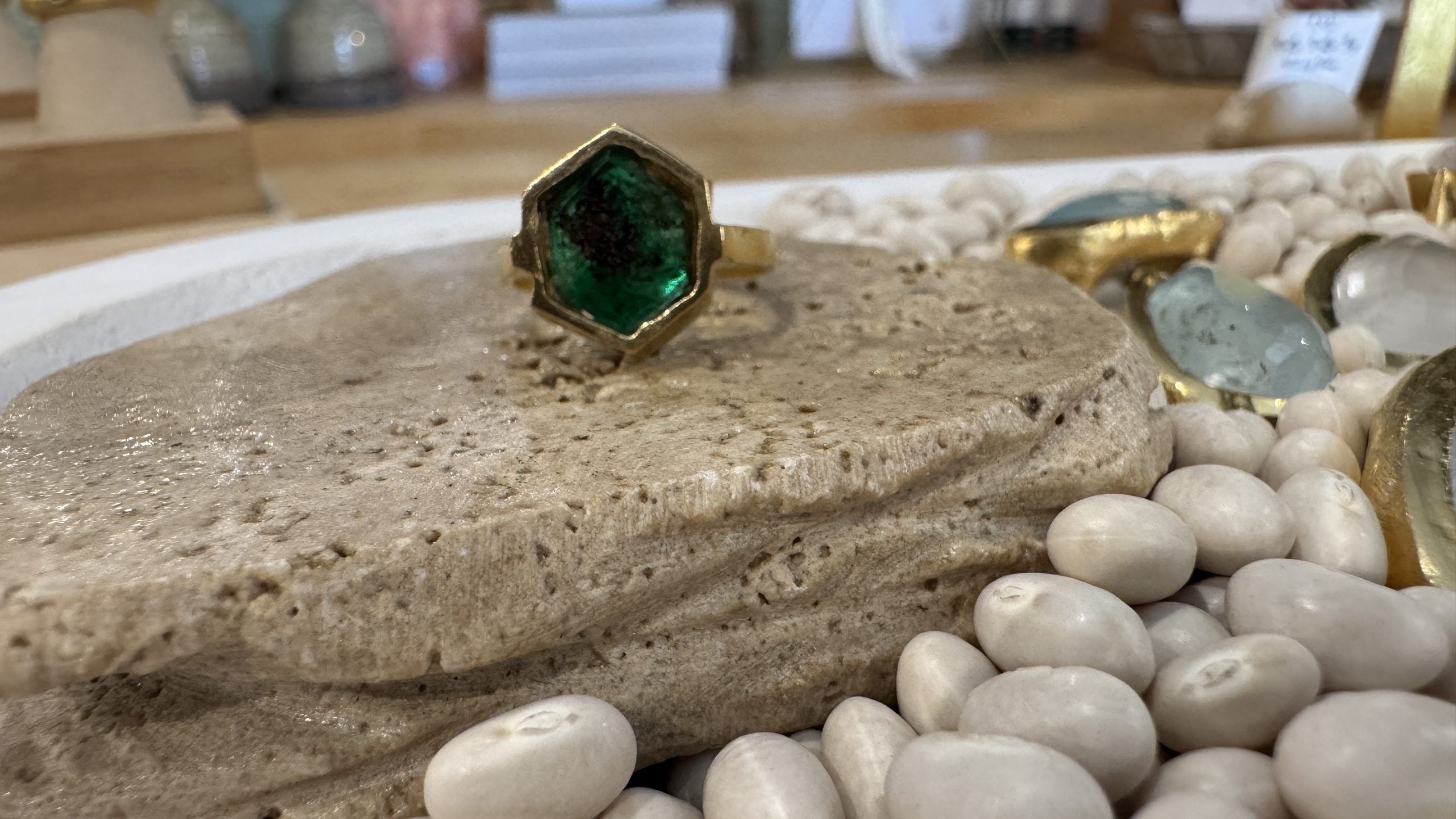 Intrigue Emerald Ring size 8 - Image 2