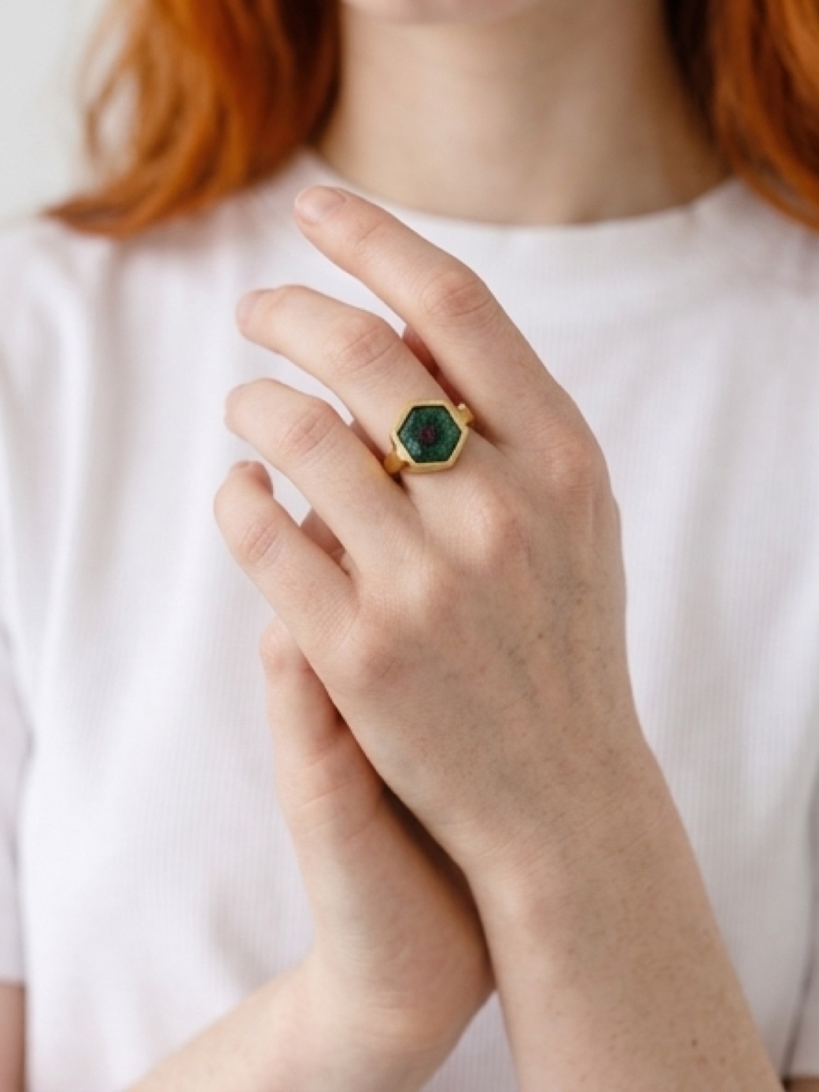 Intrigue Emerald Ring size 8