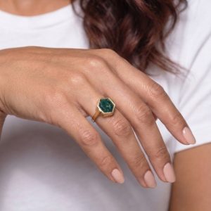 Travel Emerald Ring size 6.5