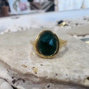 Poem Emerald Ring size 7