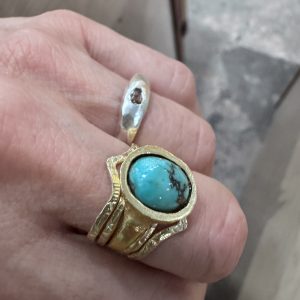 Go West Bisbee Turquoise Ring size 7