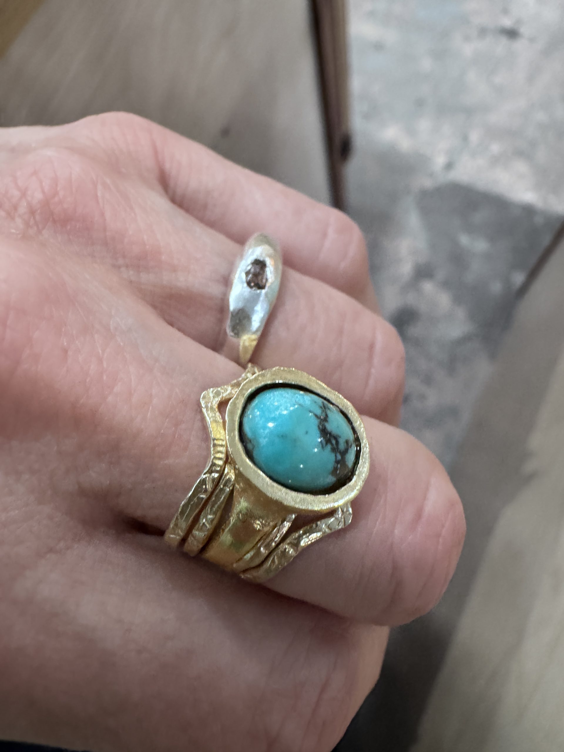 Go West Bisbee Turquoise Ring size 7