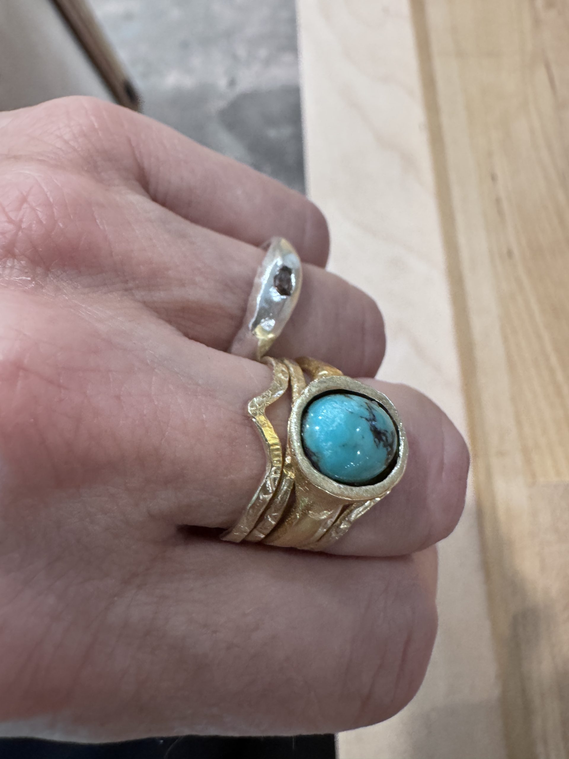 Go West Bisbee Turquoise Ring size 7 - Image 3